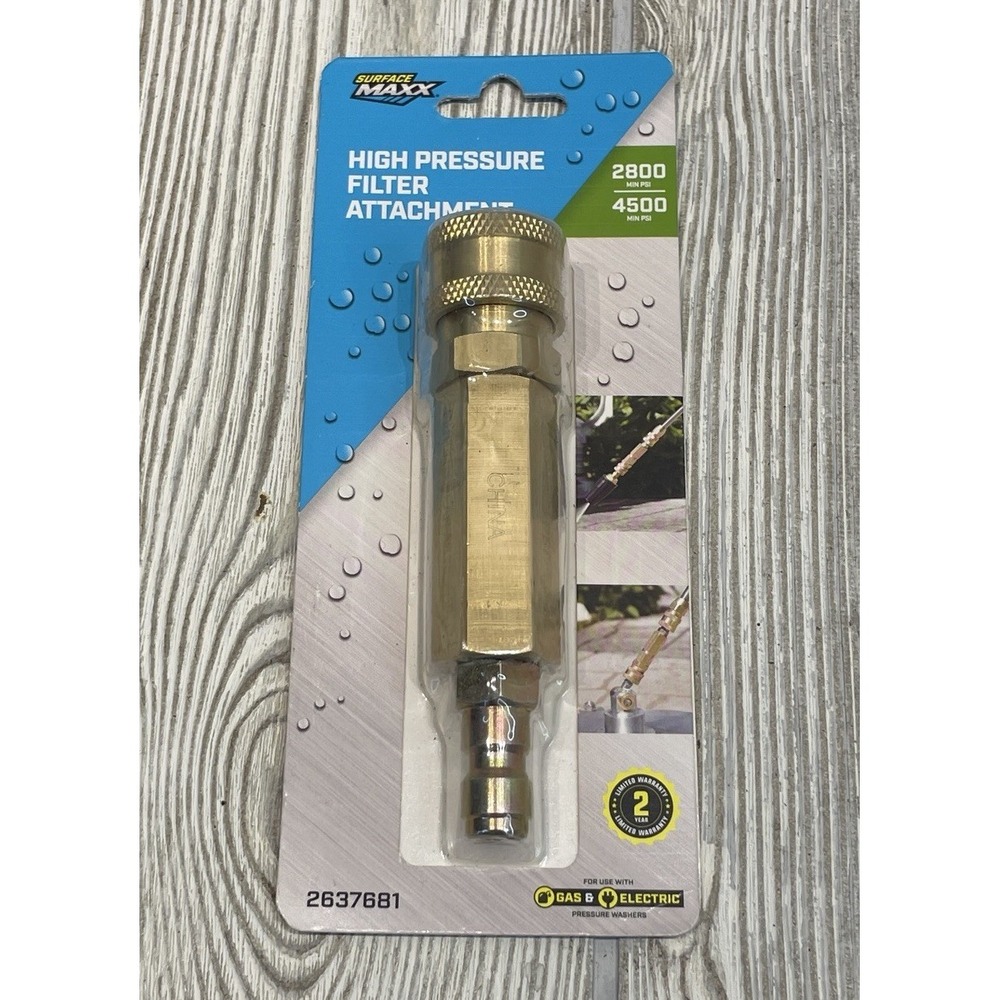 SurfaceMaxx High Pressure Filter Attachment 1/4in Quick Connect 4500 PSI PWA99